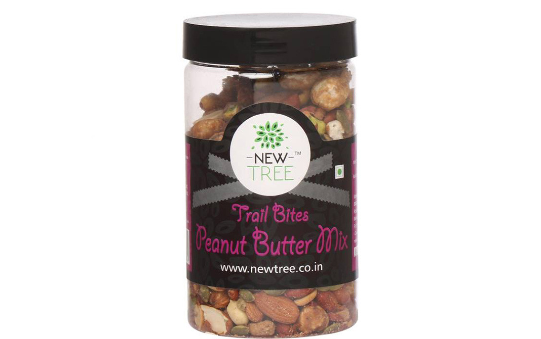 New Tree Trail Bites Peanut Butter Mix   Plastic Jar  300 grams